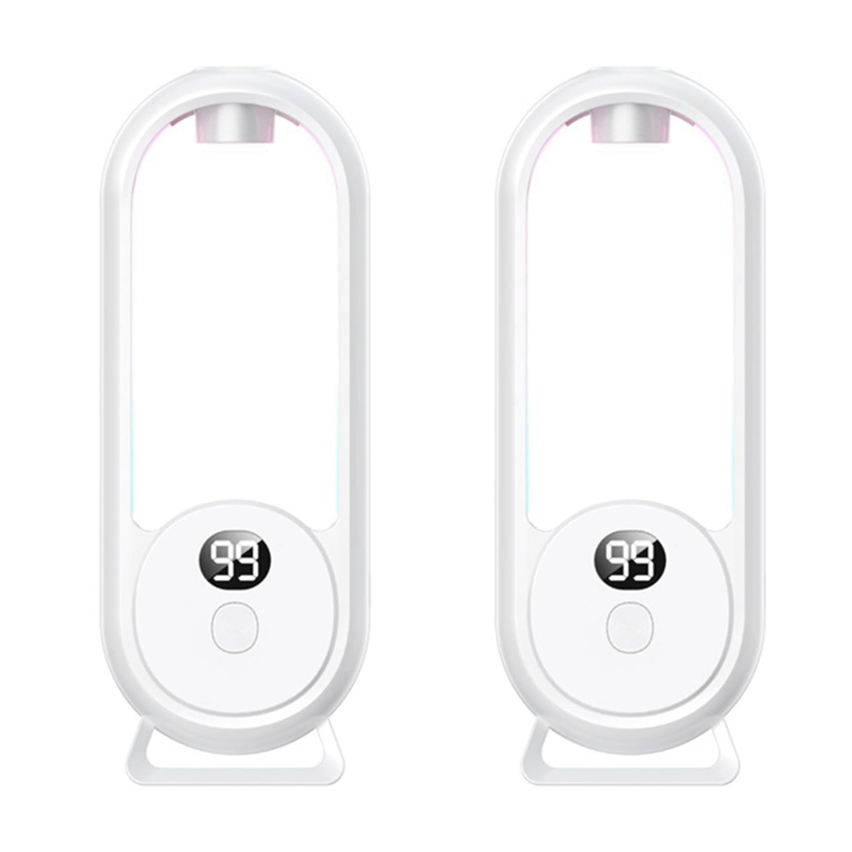 Hndhbfgrt 2X Wall Mounted Essential Oil Diffuser Rechargeable Timed Aromatherapy Humidifier Digital Display Air Freshener