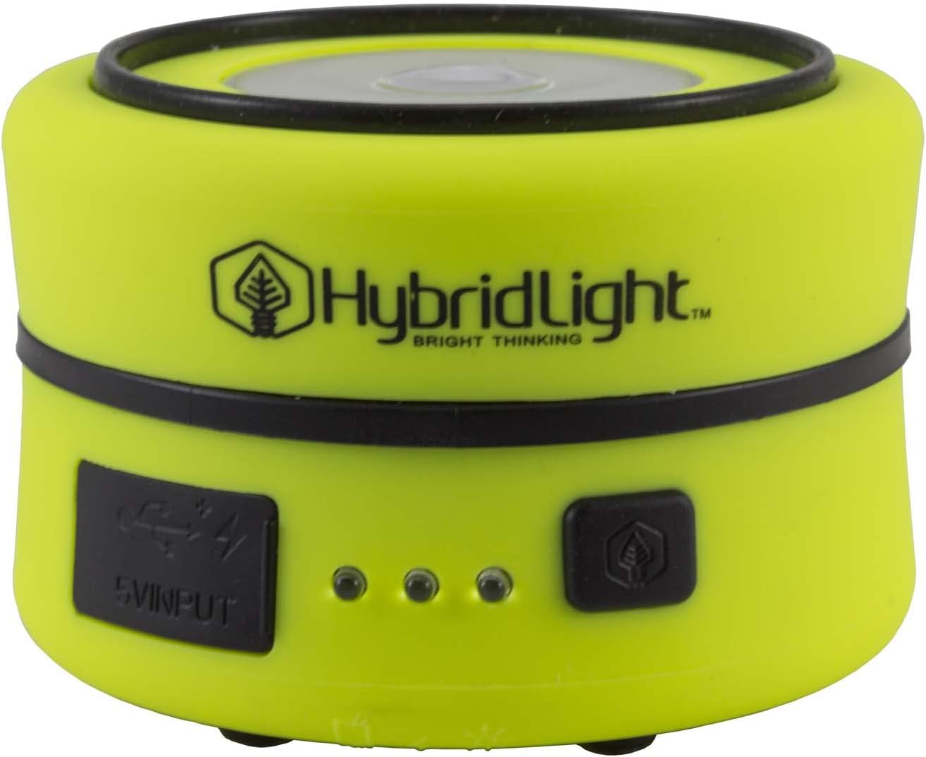 Solar Rechargeable Lantern/Cell Phone Charger. 150 Lm. Built In Solar Panel, Hi-Vis Yellow