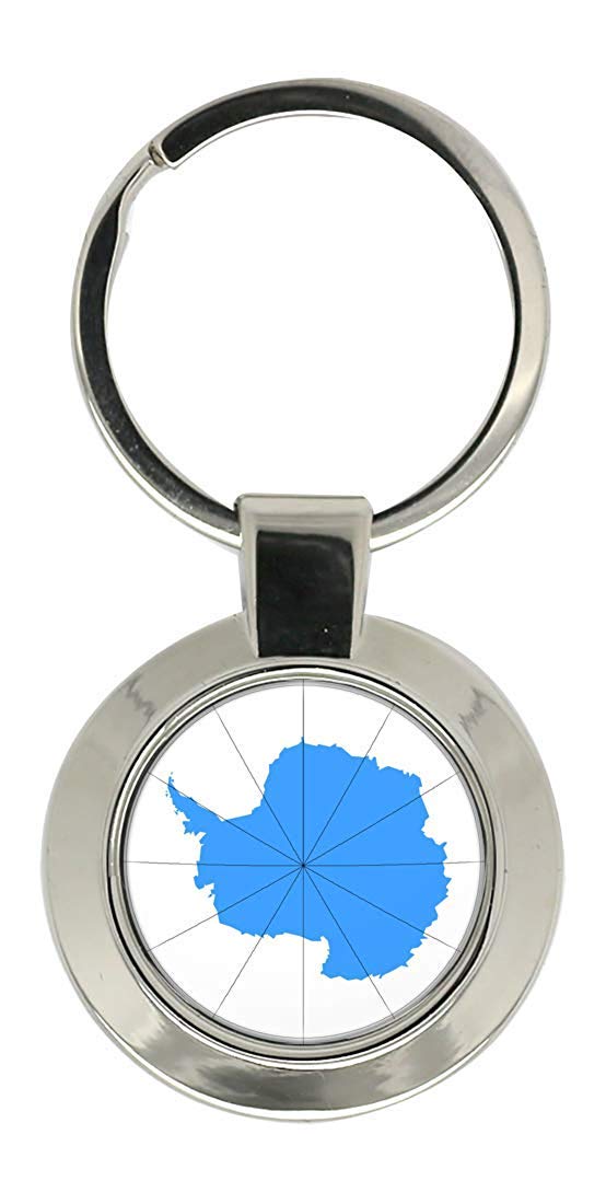 Giftshop Uk Unisex Silver Coloured Metal Antarctica Key Ring