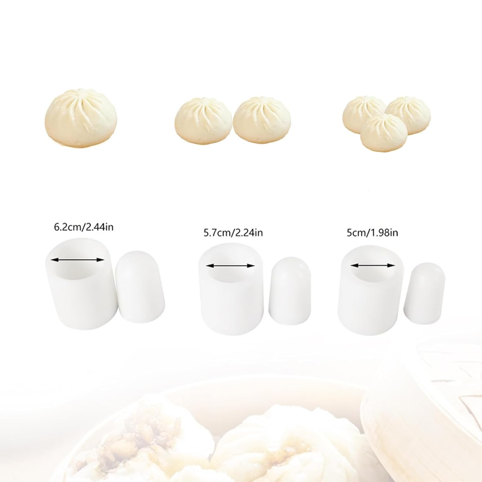 Baozi Maker, półautomatyczna forma do robienia pierogów, stal nierdzewna, do użytku domowego i komercyjnego, pojemność na 400-500 bułek