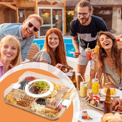 Planches à découper avec récipient intégré et couvercle de protection pour aliments - 8