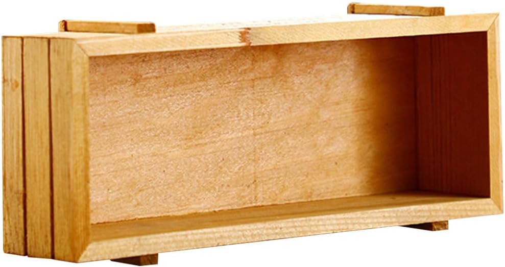 ARTIBETTER Handmade Rustic Antique Wooden Box Desktop Wine Tool Organizer 4-pack Storage Box 8.66 X 3.54 X 7.87 in Multifunctional Decorative Storage Case for Home Bar Kitchen image 3