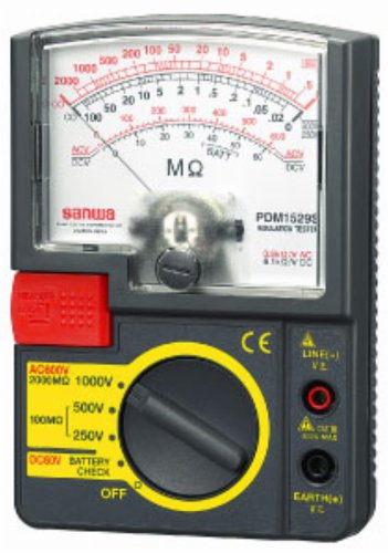sanwa アナログ3レンジ式絶縁抵抗計 PDM-1529S-P