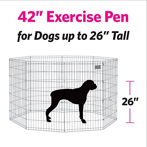 New World Pet Products 42' Foldable Black Metal Dog Exercise Pen No Door #TOP3