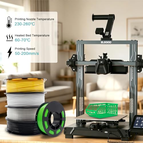 Image of 1.75mm PETG Filament 8 Colors 250g 8 Pack, Low Warping High Toughness 3D Printer Filament for Most FDM 3D Printers