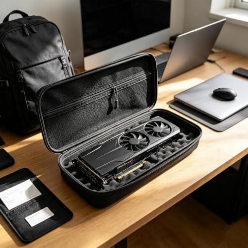 Estuche portátil para tarjeta gráfica, maletín rígido protector de viaje para GPU, organizador universal para componentes de PC compatible con RTX 4090 4080 3090 miniatura 3