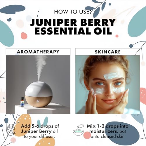 Image of Esslux Juniper Berry Essential Oils - 100% Pure, Undiluted, Therapeutic Grade Juniper Berry Oil - Perfect for Aromatherapy, Peaceful Sleep & Calm Mind & Healthier Skin - Use on Skin - 15 ML