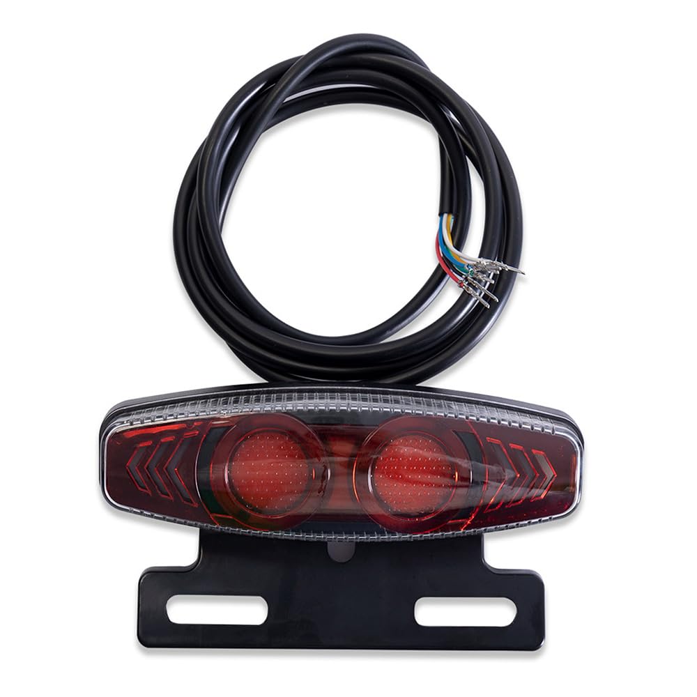 Fanale Posteriore a LED per ebike, 36V 48V, per Accessori per Biciclette elettriche, connettore SM, per Ciclismo Notturno.