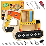 altes holzspielzeug bagger 【Langlebig Holzmaterial】Es besteht aus hochwertigem Holzmaterial, langlebig und sicher, die Kinder vor den Gefahren von Schnitten und Kratzern schützt.