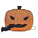 Bolso de hombro de calabaza de Halloween Cadena Crossbody Bolsa para mujer Cuero PU Novedad Diablo Bolso con colgante de murciélago