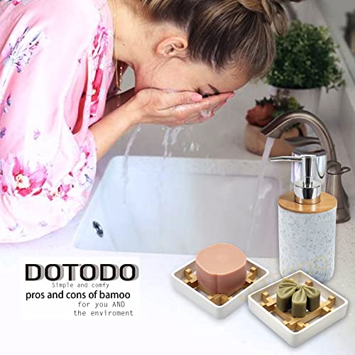 Bamboo Soap Dish Holder - Dotodo Modern Bamboo Fiber Soap Dishes For Bar Soap | Soap Saver For Kitchen And Bathroom | Removable Natural Bamboo Soap Tray (2Pcs Square Corner) #TOP5