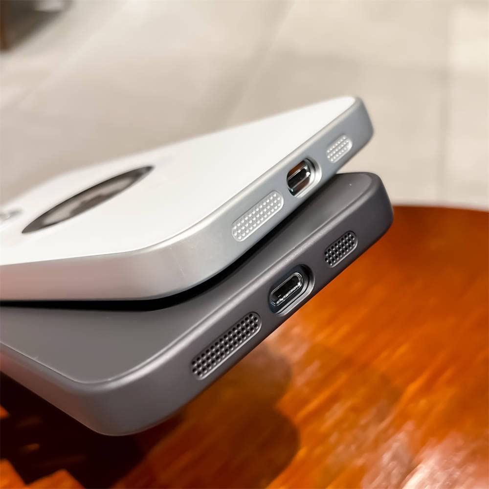 Ze szklaną soczewką matowe szklane etui na telefon iPhone 14 Pro