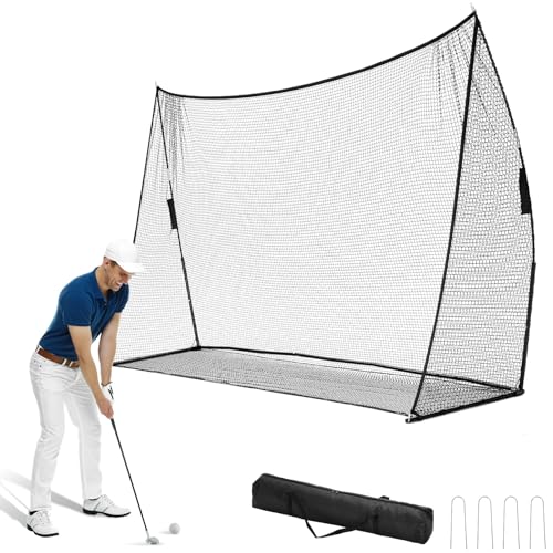 DUMOS 10x7ft Golf Practice Net for Backyard, Hitting Net Black