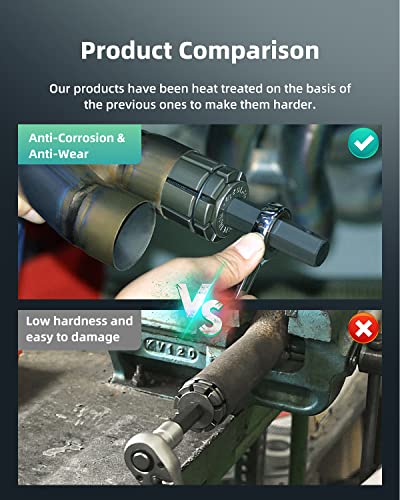 Scitoo 3-Pieces Pipe Expander Tool Set 1/18'' To 3-1/2'', Tail Pipe Expander Compatible With Most Vehicles And Trucks #TOP4