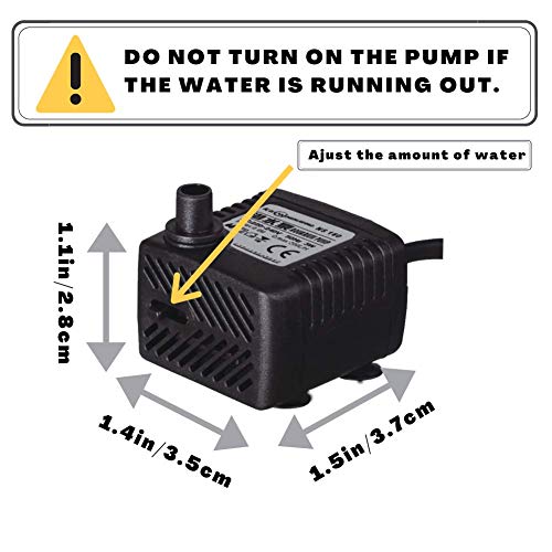BETAZOOER Reptile Waterfall Fountain, Amphibians Drinking Fountain Water dripper, Paludarium/Vivarium/Herps Nontoxic Fountain Water Dish, Compatible with All Terrariums/Enclosures&Tank Accessorie - Thumbnail 3
