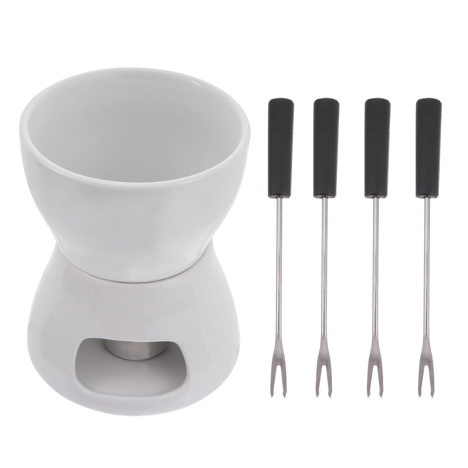 VICASKY Pentola per Fonduta al Cioccolato in Materiale Ceramico 400ml, per Sciogliere Latte, Cera e Caramelle, Candela, per Fonduta di Formaggio e Dessert