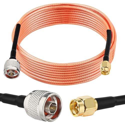 MOOKEERF SMA Male to N Male Cable 12ft RG316 SMA to N Cable 50 Ohm for WiFi Router,GPS Receiver,Antenna,Signal Booster etc