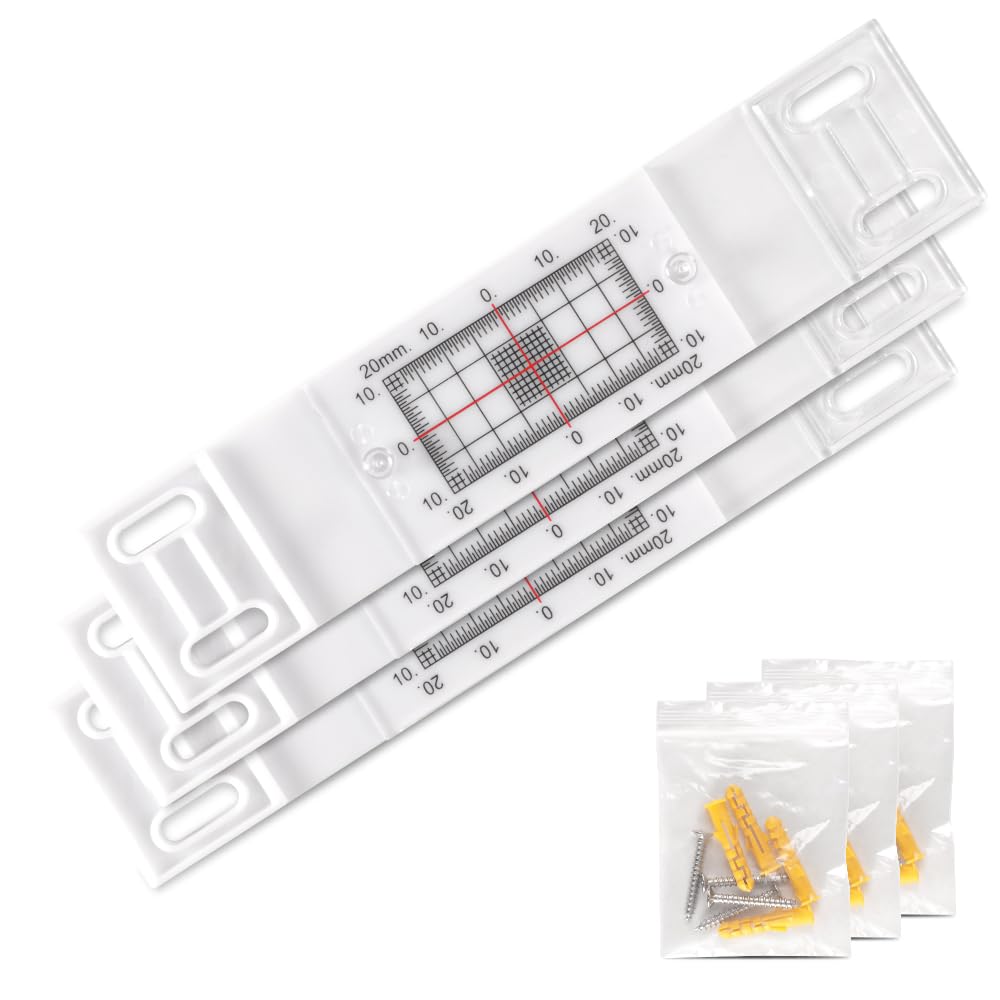 Mountlaser Transparent Crack Gauge Monitor And Record Instrument - 3Pcs Set For Monitoring Wall Deformation - Measure And Record Tool