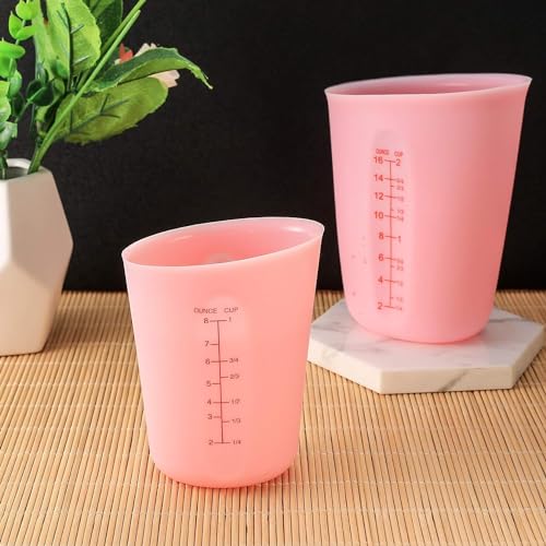 Set de 2 vasos medidores de silicona 250 ml y 500 ml miniatura 5