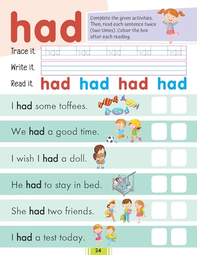 Fluency Sentences Book 3 for Kids Age 4 -7 Years | Kids Educational Learning Book