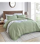 sovelor Fringe Comforter Set, Boho Bedding Set with Tassel Design, Farmhouse Rustic Microfiber Do...