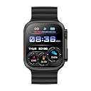 pTron Reflect Pro 1.85" Smartwatch, Bluetooth Calling, Full Touch Display 600 NITS, Digital Crown,Metal Frame, 100+ Watch Faces, HR, SpO2, Voice Assist, 5 Days Battery Life, IPX68 Waterproof (Black) gallery image