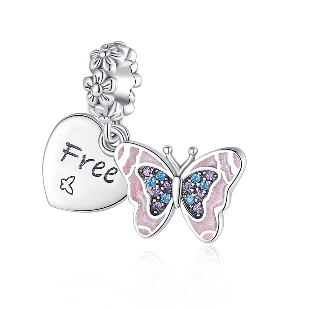 LMLMECREA Charms Anhänger 925 Sterling Silber - Modische Charm für Europäische Armbänder - Süßes Tier Geschenk für Frauen, Mamas & Töchter