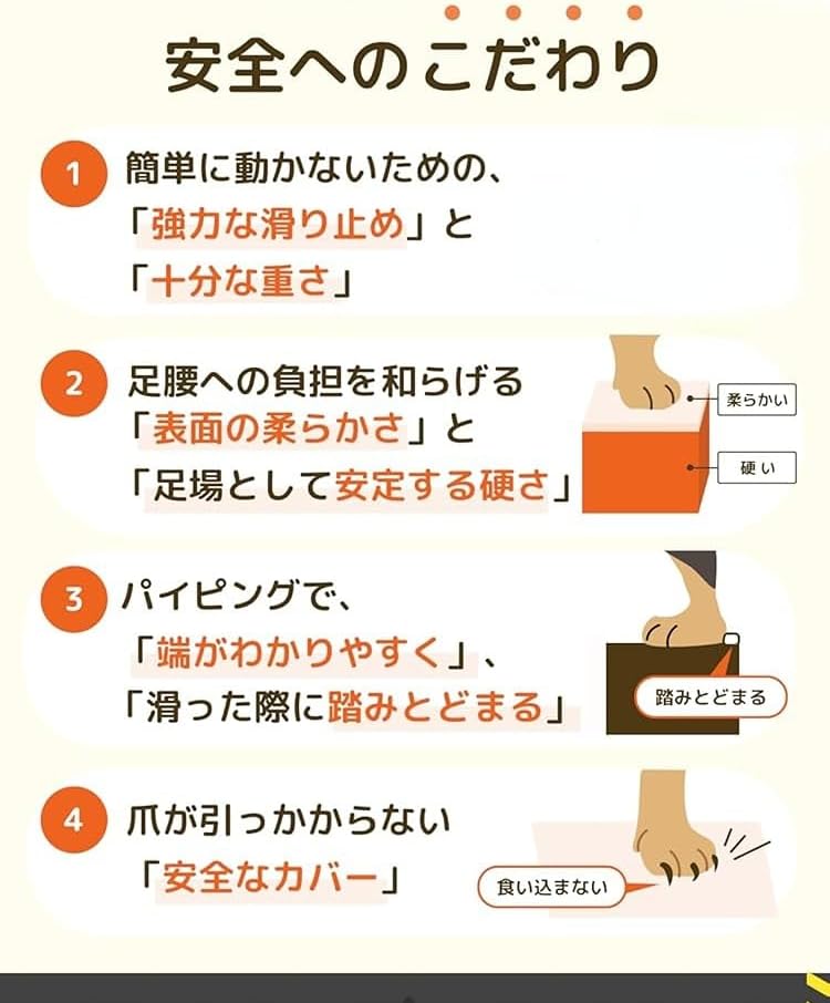 ドッグステップ ステップ 階段 犬の階段 (オフホワイト, 30 x 55 x 40cm, 2)