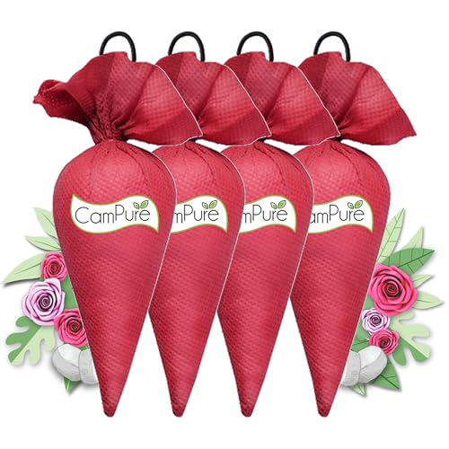 Image of CamPure Camphor Cone (Rose) Pack Of 4 - 100% Organic | Air Freshener For Car, Wardrobe, Office Cabin's, Drawers, Travel Bag & Bathroom