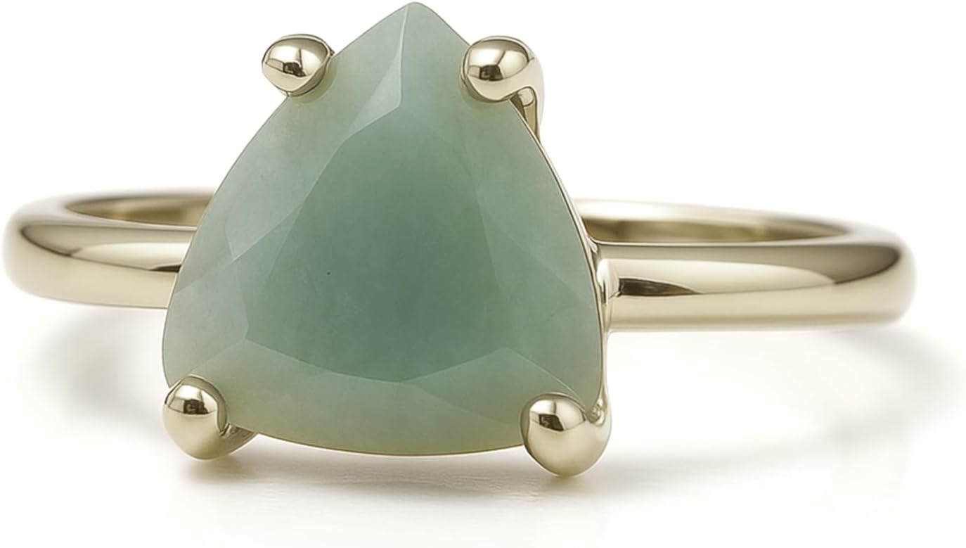 14k Rose Gold Aquamarine Stack Ring - March Birthstone Jewelry - Elegant Gemstone Ring