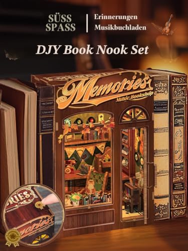 Cutefun DIY Book Nook Kit - DIY Miniatur Häuser (Memories Music Bookshop) – Ansicht 2