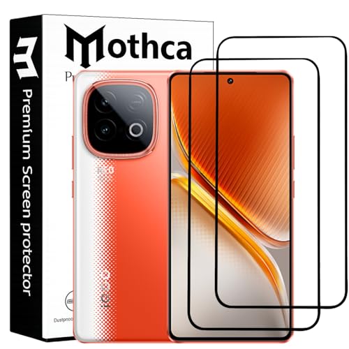 Image of Mothca Military-Grade Tempered Glass Screen Protector Compatible for iQOO Neo 10 5G / Neo 10R 5G with Edge to Edge Coverage - Case Friendly, Anti-Scratch & Bubble-Free Installation Kit (Pack of 2)