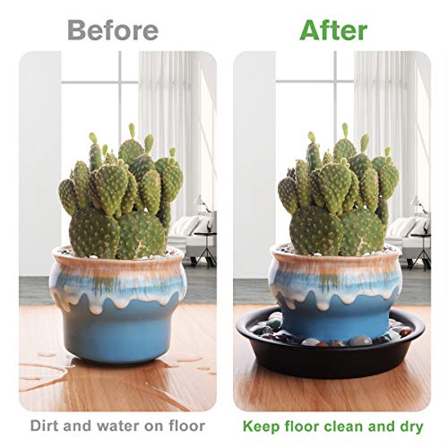 GAKUMXL Plant Saucer 15 20 27 30 cm 3 Pack plant tray Heavy Duty Sturdy Durable Thicker Plastic Plant Drip Trays for Indoor Outdoor Garden (30 cm - Image 3
