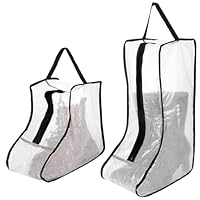 2 Pcs Clear Boot Storage Bag,Plastic Tall Boot Bag,Shoe Bags for Travel,Clear Shoe Bags for Tall Boot Storage,Boot Bags for Cowboy Boots,Waterproof & Dustproof Boot Bags for Travel,Boot Bag Equestrian