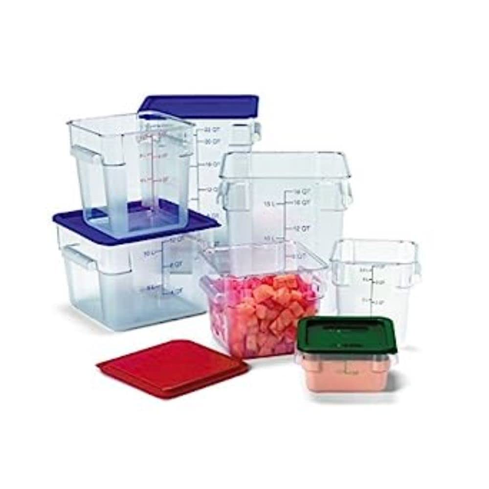 Genware NEV-10742-60 Lid Container, Square, 11.4/17.1/20.9 L, Blue