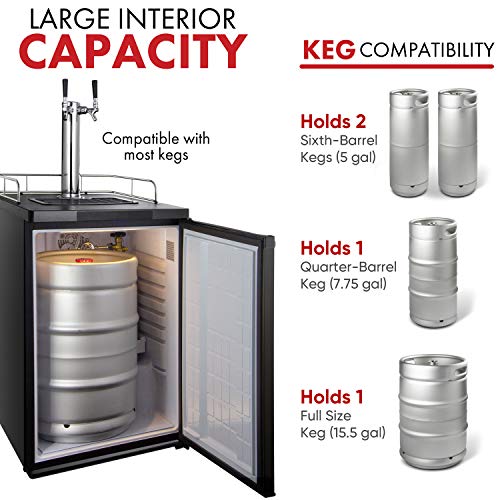 Kegco HBK209S-2 Keg Dispenser, Stainless Steel,2 Faucet Without Kegs thumb #5