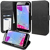 BLU Studio 6.0 HD D650a Case, Abacus24-7 BLU Studio 6.0 HD Wallet Case with Flip Cover, Stand and Pockets for ID, Credit Cards - Black BLU Studio 6.0 HD D650a Flip Case
