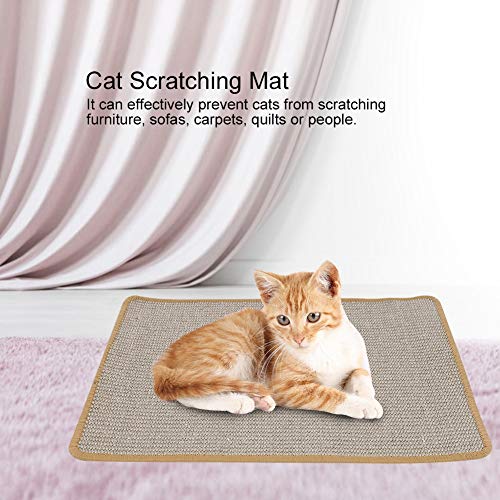 Cat Scratcher, Tapete de Sisal Brinquedo para Arranhar Gato, para Cães Gatos(brown, large)
