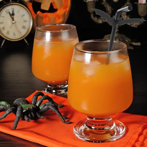 10 pitillos de plástico negro para fiesta de Halloween miniatura 5