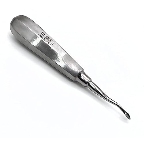 Miniatura 4 de Cirugía dental de grado premium Berenard Spade Cóncavo Curvo Raíz Punta Elevador, # 60M, Instrumento dental de acero inoxidable