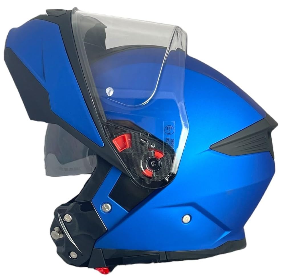 SMK Helmets Casco Modular Modelo GULLWING Azul Mate (MA500) Totalmente Homologado 22.06 (M 57/58)
