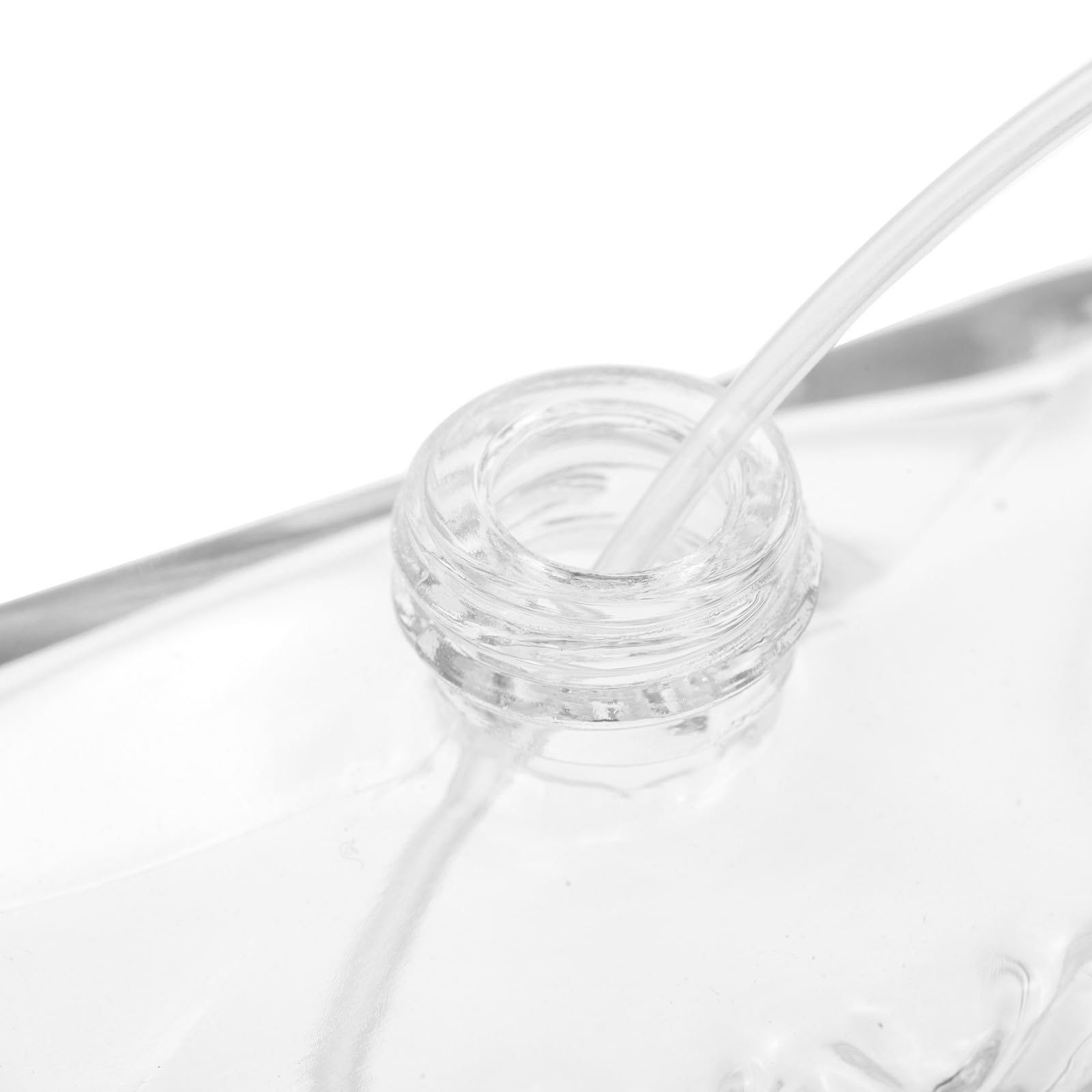 POPETPOP 4 Stück Quadratische Parfümflaschen aus Glas 100ml mit Sprühpumpe und Trichter Tragbare Nachfüllbare Parfümzerstäuber für Reisen und Selbstgemacht Duftprojekte
