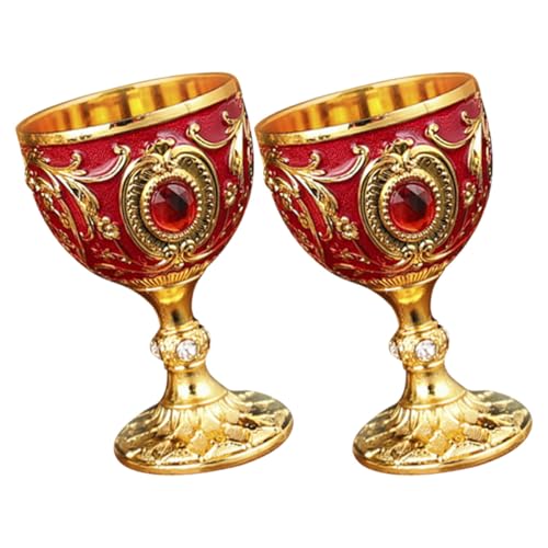 NUOBESTY Juego de 2 Copas de Licor de 1 Onza de Aleación de Aluminio Estructura Sólida para Bebidas y Exhibición en Hogar