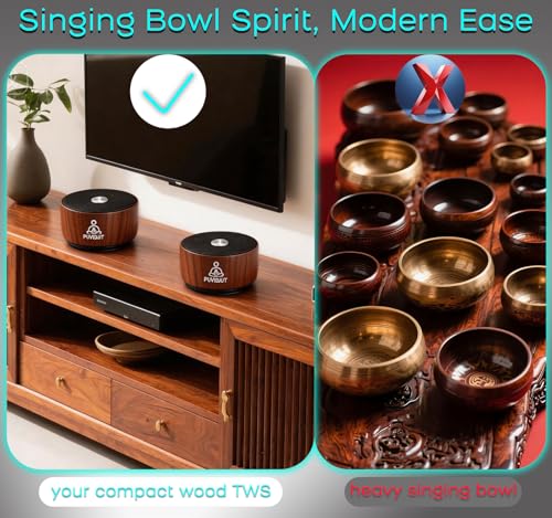 Image of Sound Frequency Machine,Auto Tibetan Singing Bowl, Meditation Generator Instrument - Solfeggio Bath for Yoga, Mindfulness, Vibration System of Chakra Balancing, 5 Tones, 3 Timers
