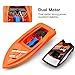 Gizmovine Remote Control Boats for Pools and Lakes, 2.4GHz High Speed RC Boats for Kids, Adventure Racing Boat Toys for Boys