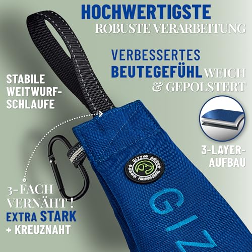 GIZZY® DAS ORIGINAL I Futterdummy Hunde I Robuster Hunde Futterbeutel für alle Rassen I Dummy Hundetraining mit Leckerlies - Die Erziehungshilfe für Hunde I Futterbeutel Hundetraining - Hunde Zubehör