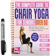 Karlaris Chair Yoga for Seniors Over 60,Chair Yoga Book & Chart,Guided Exercises for Seniors,Adul...