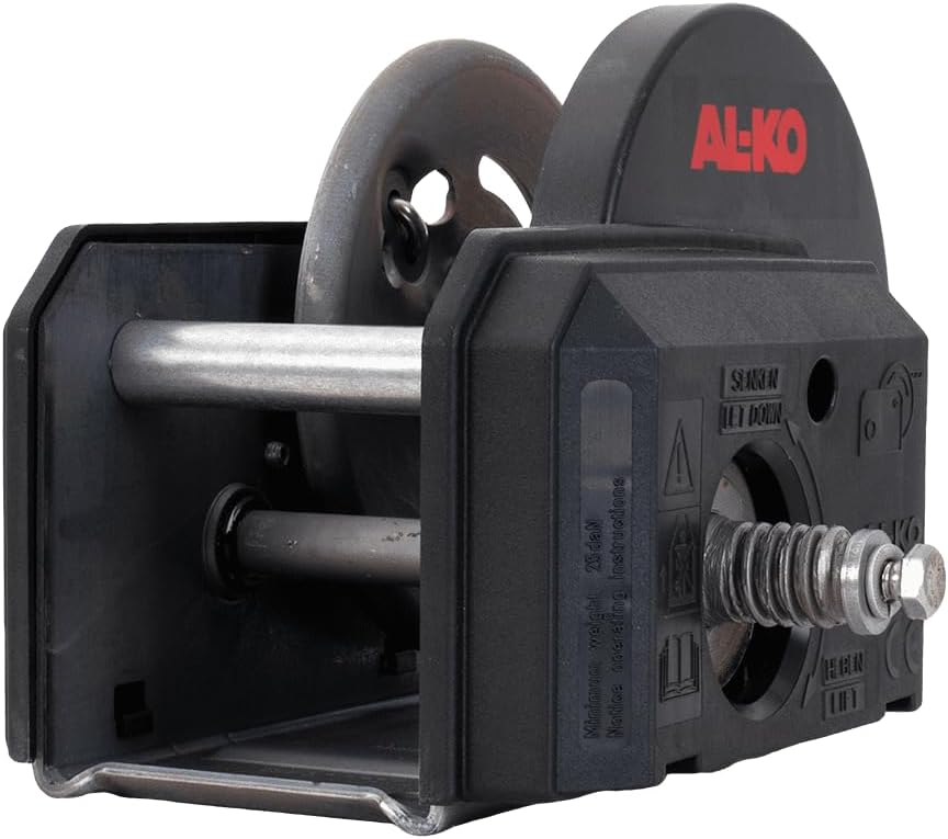 Lato view of AL-KO Type 501 Plus Winch showing the automatic braking system