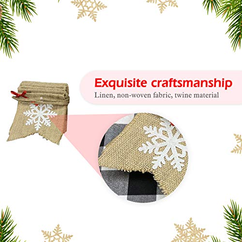 Eastdall Decoração De Natal Costurada À Mão,Banner Feliz Natal Decoração de Natal Decorações de Nata