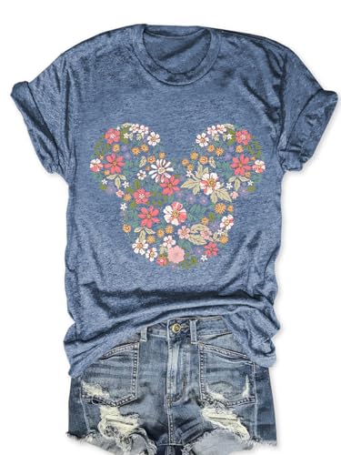 Image of Magic Kingdom Castle Shirt Holiday Short Sleeve Boho Clothes for Women